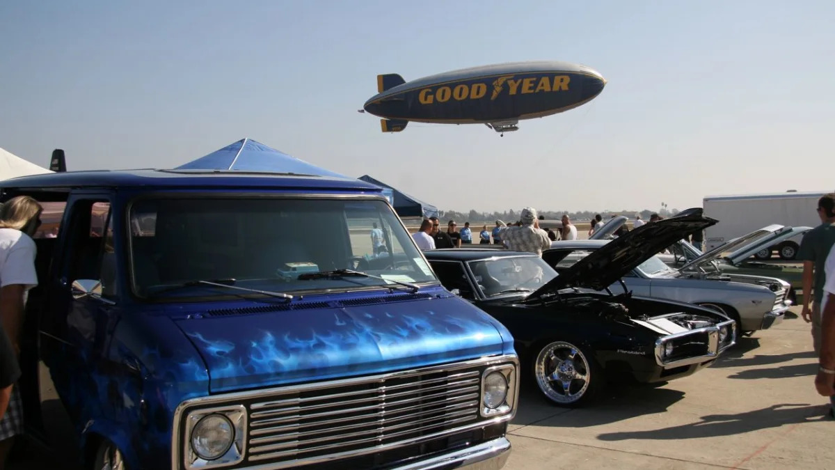 Overhaulin vehicles and Goodyear Blimp