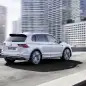 silver vw tiguan r-line rear on the road