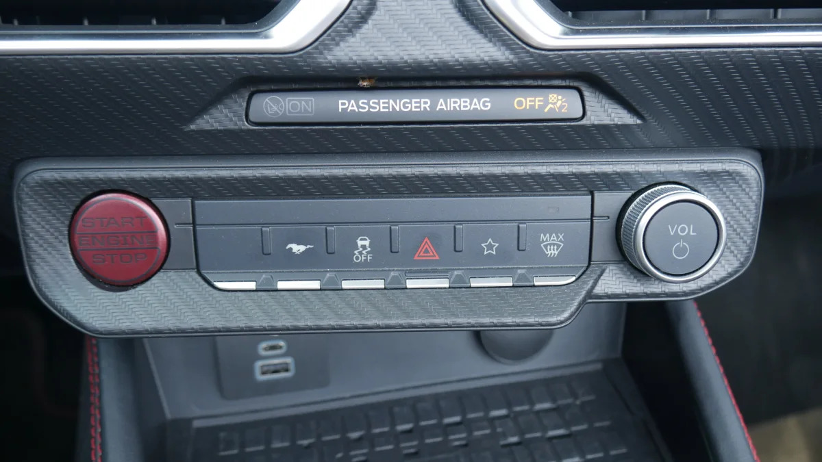 2024 Ford Mustang lower dash controls
