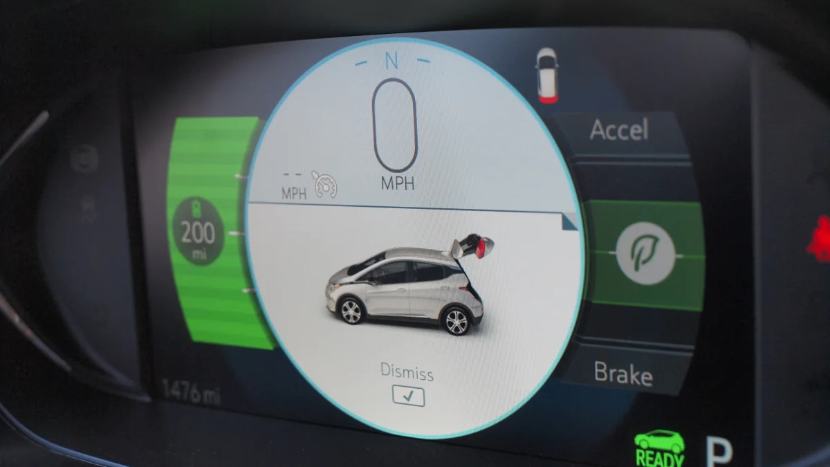 Chevy Bolt Prototype dashboard screen in Las Vegas during CES 2016.