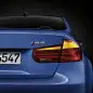 blue 2016 bmw m3 taillight detail