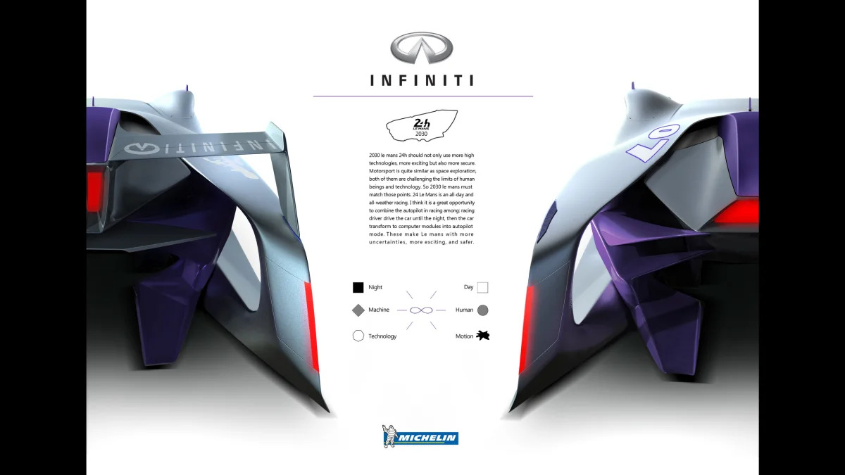 1st Place: Infiniti Le Mans 2030 by Tao Ni