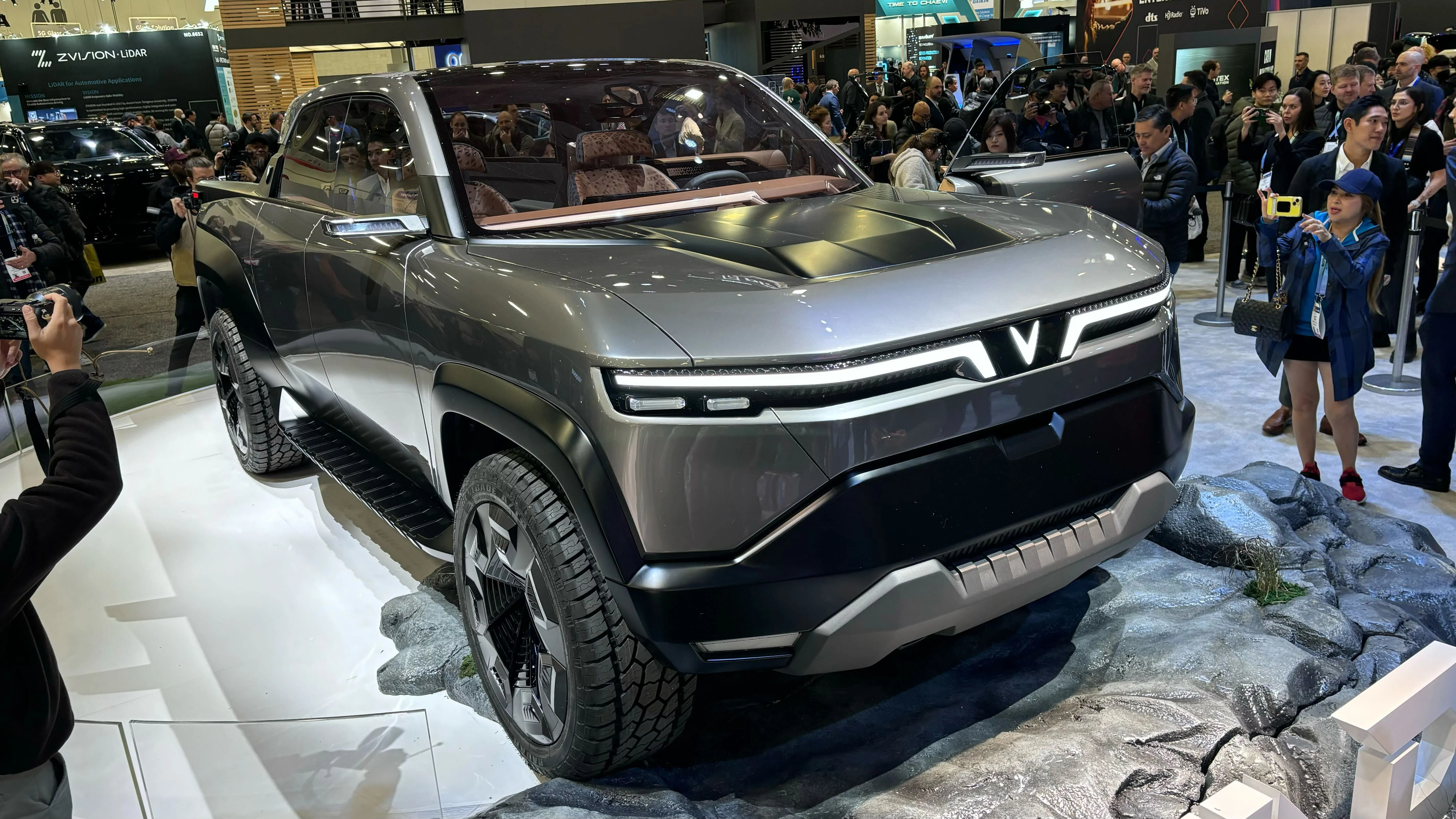 VinFast VF Wild electric pickup truck at CES 2024