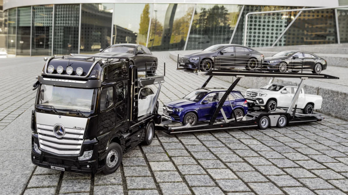 Mercedes model truck and transport