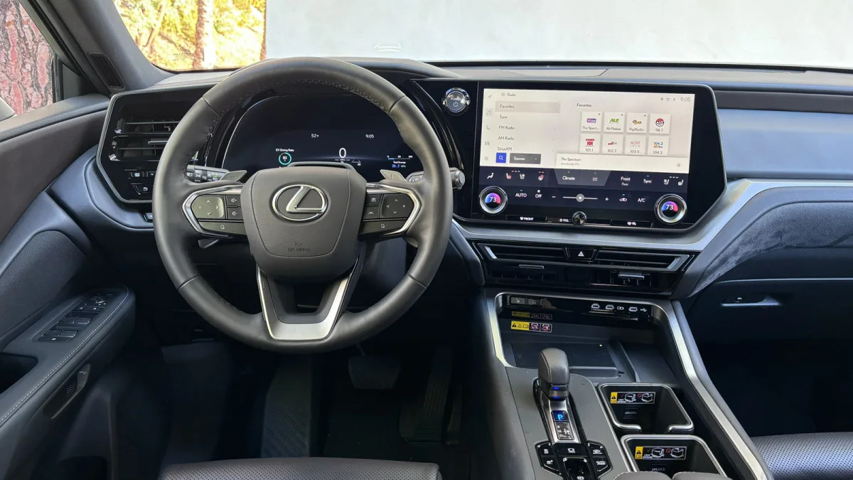 2024 Lexus TX 550h+ interior driver view