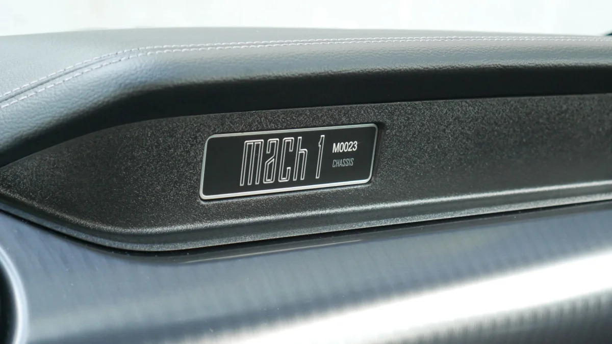 2021 Ford Mustang Mach 1 interior badge