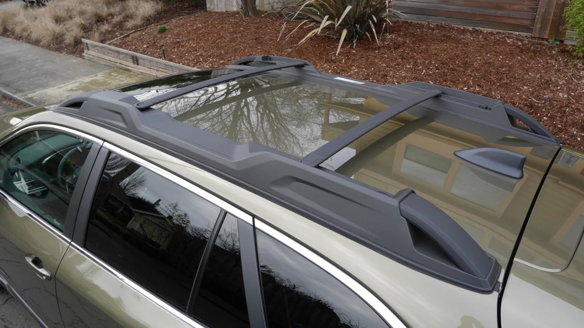 Outback roof rails as crossbars