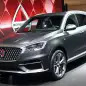 The Borgward BX7 TS, resurrecting the Borgward brand name after 50 years, unveiled at the 2015 Frankfurt Motor Show, front three-quarter view.
