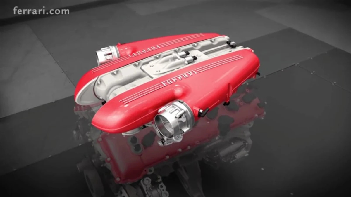 Take a video tour of the Ferrari F12 TdF's V12 engine