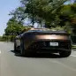Aston Martin DB12 Volante action rear Santa Monica