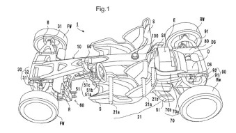 Honda mid-engine car patent drawings
