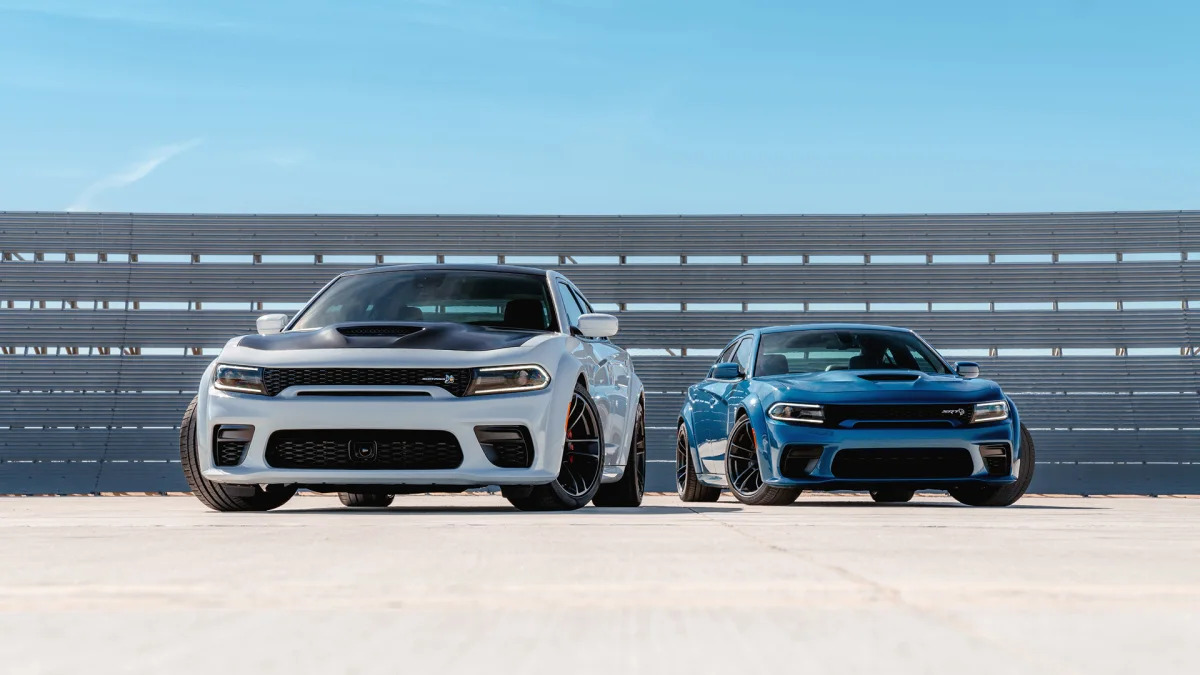 2020 Dodge Charger Scat Pack Widebody (Left) and 2020 Dodge Char