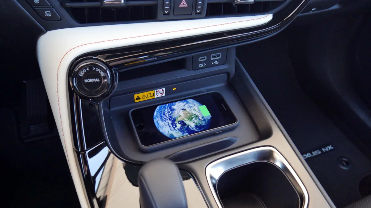 2022 Lexus NX 350h wireless charging pad