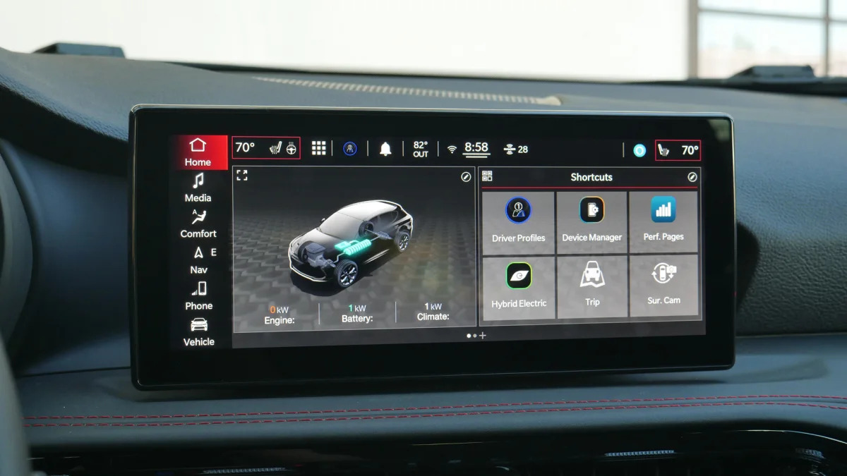 2024 Dodge Hornet RT touchscreen home screen