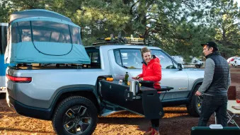 Rivian R1T with camp kitchen
