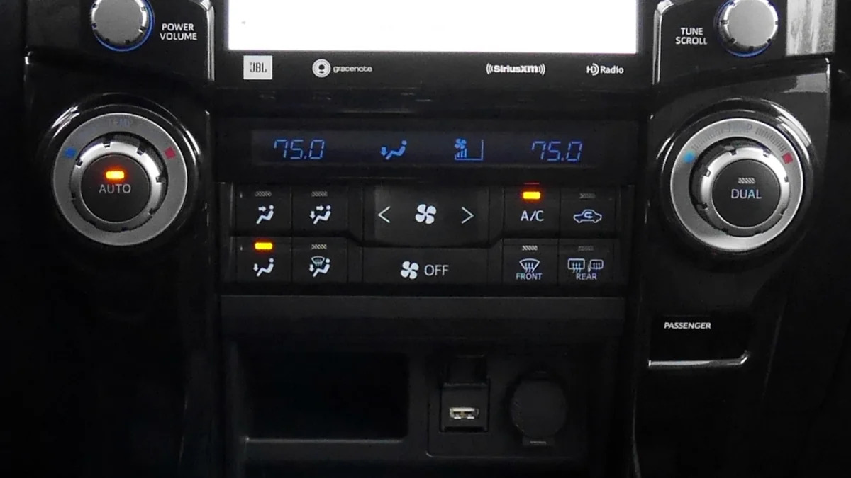 2020 Toyota 4Runner TRD Pro interior auto climate controls