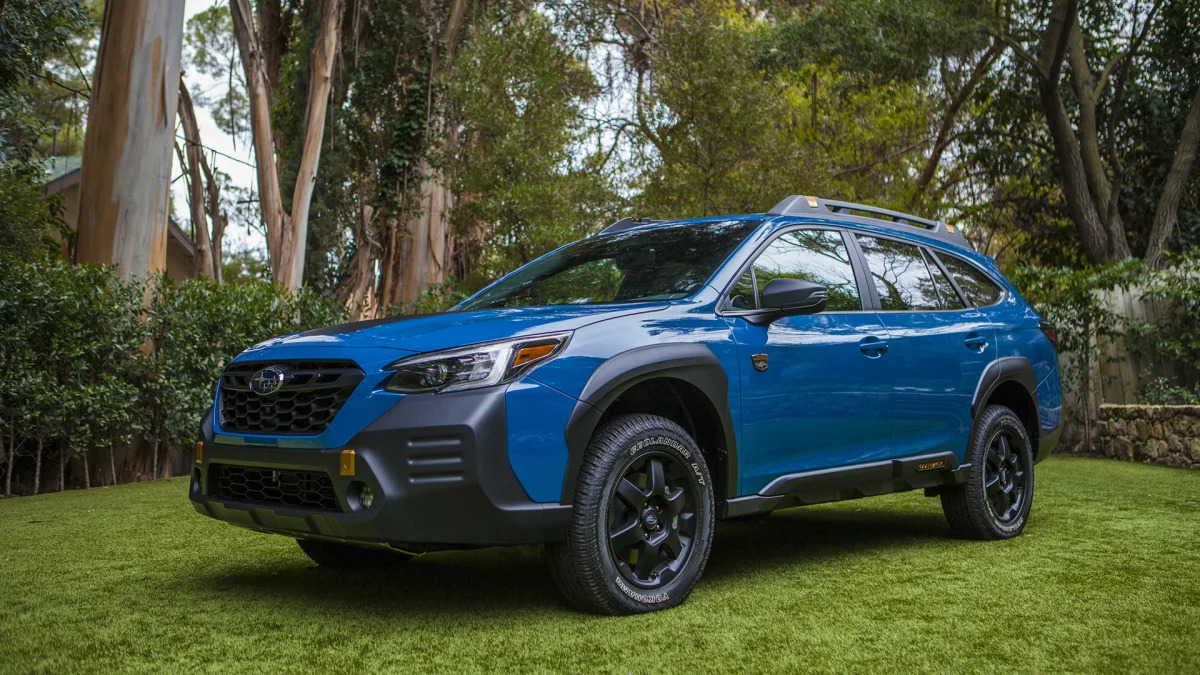 2021 Subaru Outback Wilderness front on grass