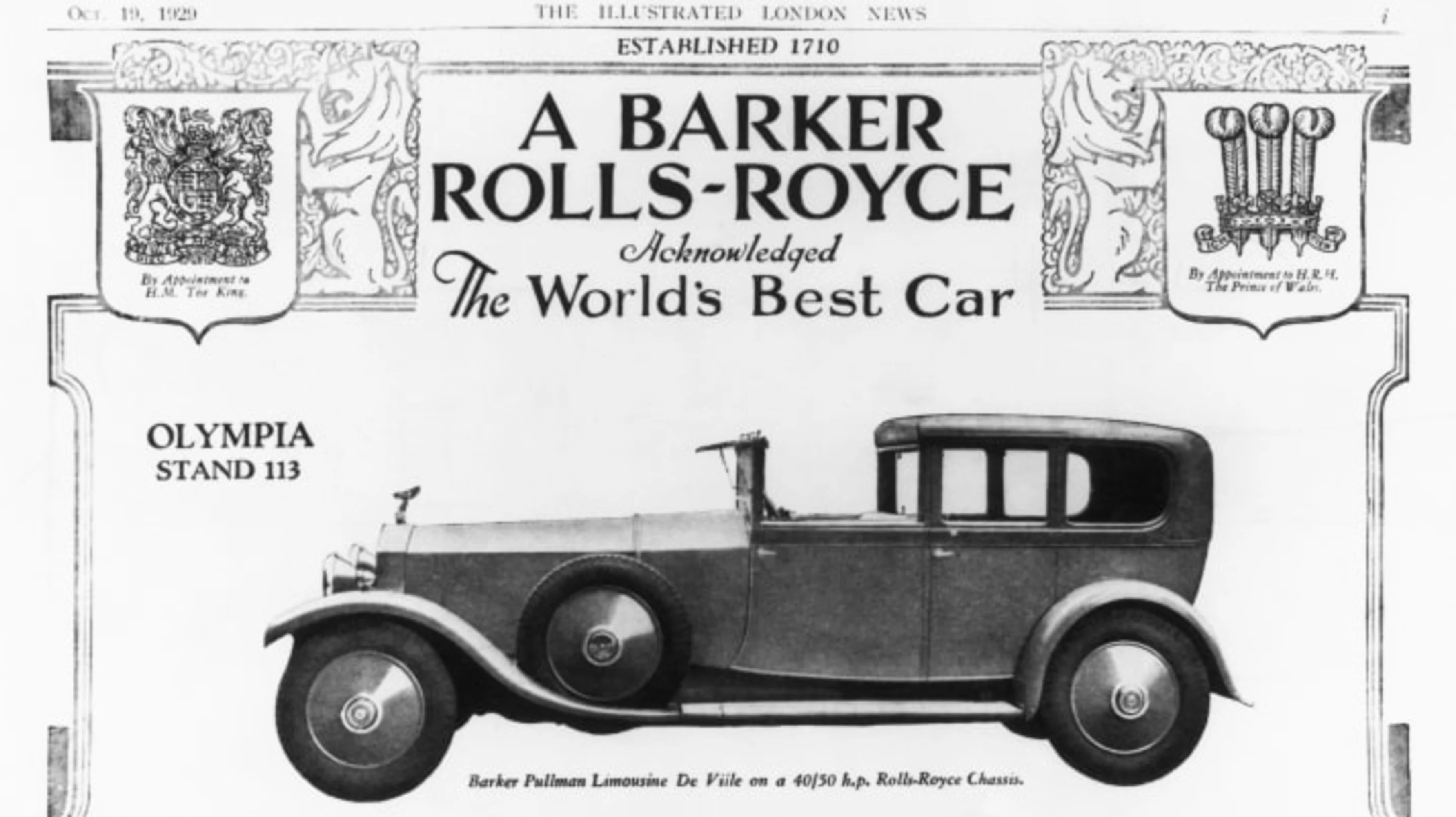 Illustrated Advertisement Of Rolls Royce