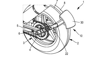Michelin motorcycle auxiliary drive motor patent drawings