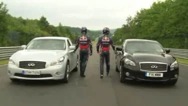 Vettel and Webber hit the Nürburgring in pair of Infiniti M sedans