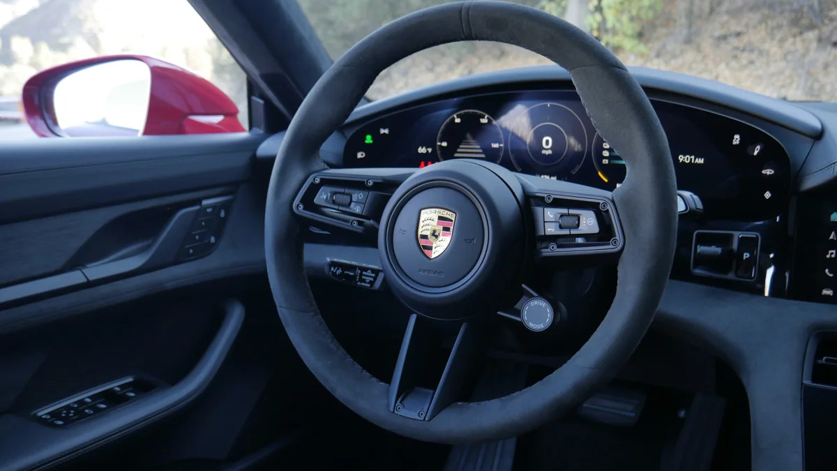 2022 Porsche Taycan GTS Sport Turismo steering wheel