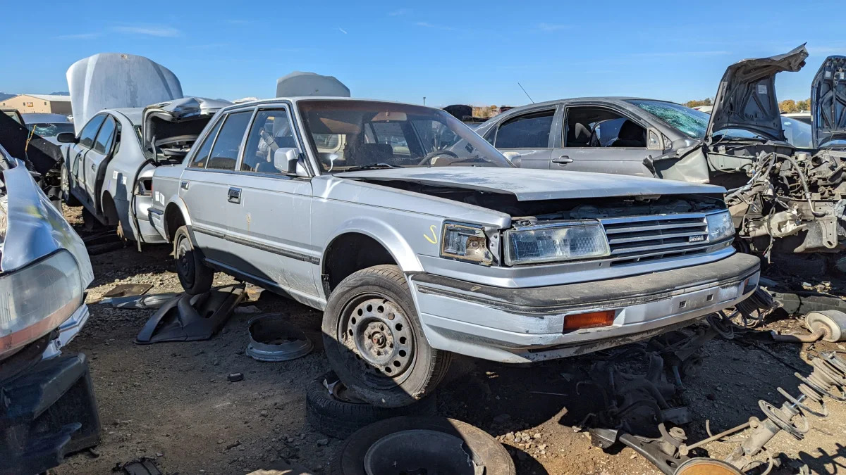 41 - 1988 Nissan Maxima in Colorado junkyard - photo by Murilee Martin