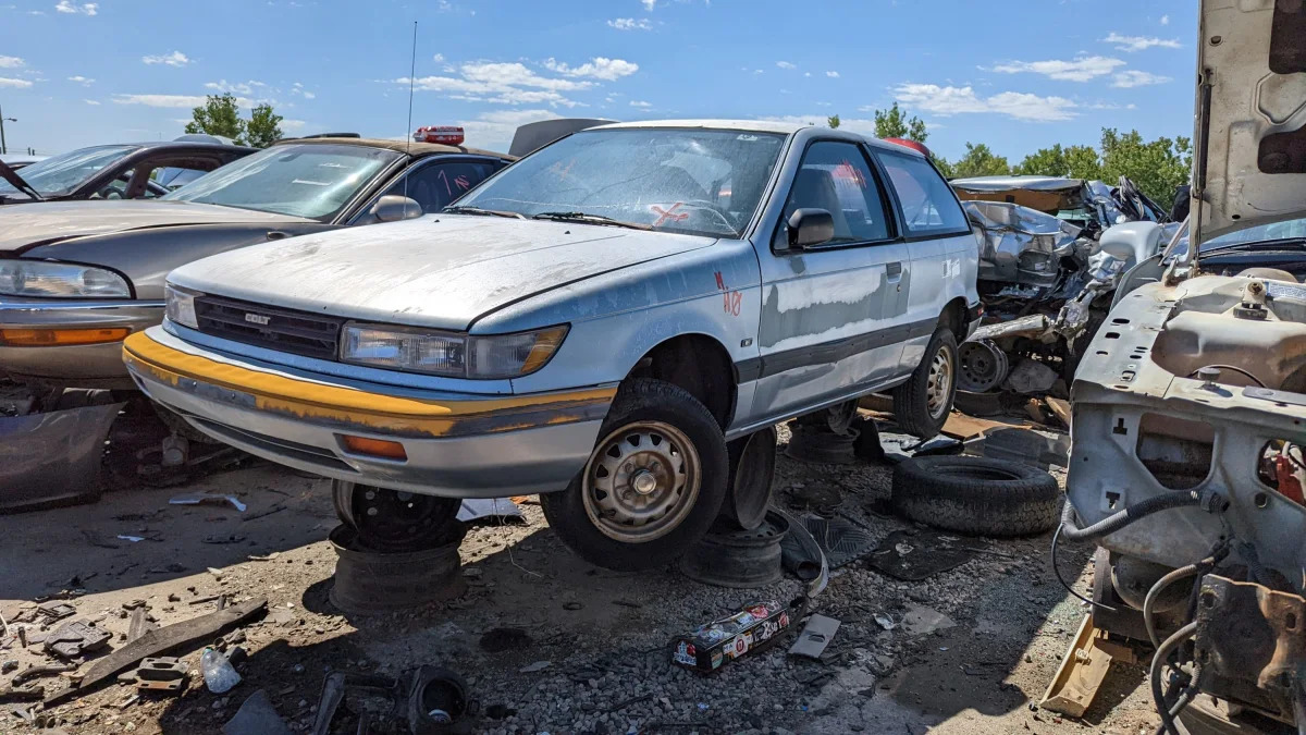 46 - 1989 Plymouth Colt in Colorado junkyard - Photo by Murilee Martin