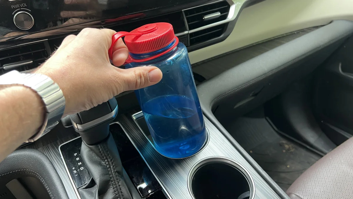 2023 Toyota Sienna - forward front cupholder with Nalgene