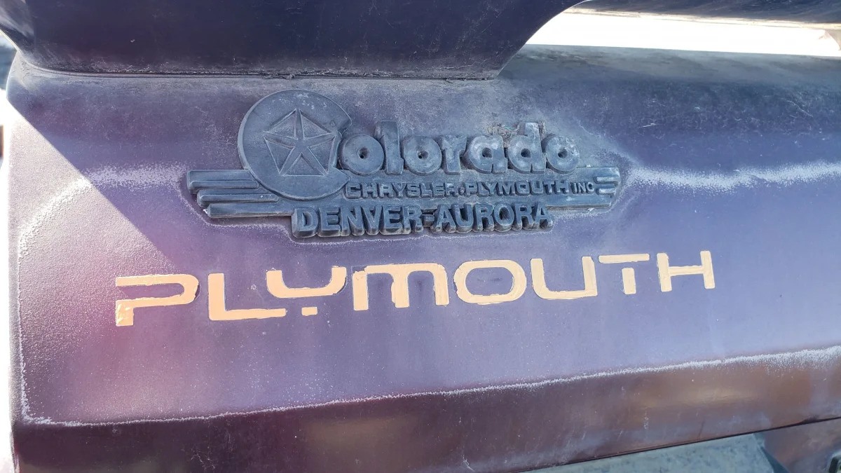 10 - 1993 Plymouth Sundance in Colorado junkyard - photo by Murilee Martin
