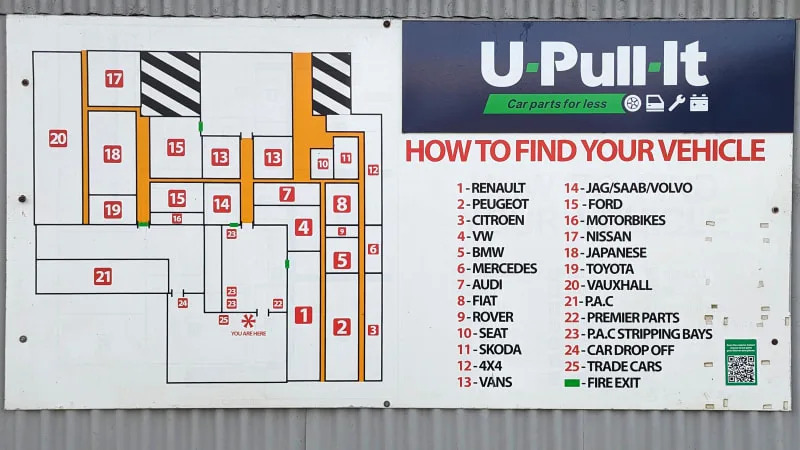 97 U Pull It York Map photo by Murilee Martin1