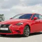 The Lexus IS200t, front three-quarter view close.