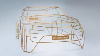 2019 Range Rover Evoque wire frame teasers