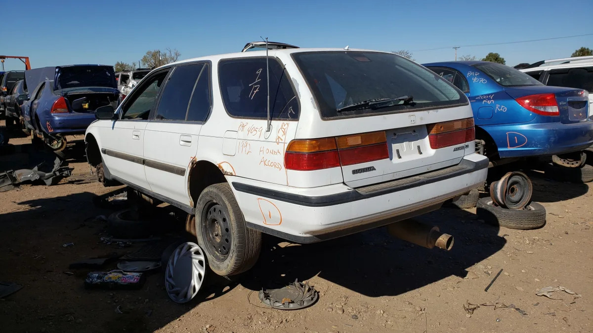 12 - 1992 Honda Accord wagon in Colorado junkyard - photo by Murilee Martin