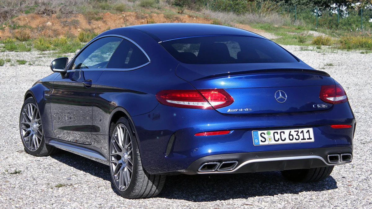 2017 Mercedes-AMG C63 Coupe rear 3/4 view
