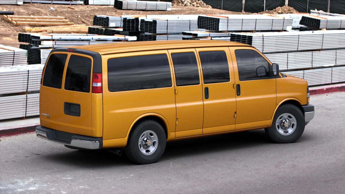 Chevy Express van in yellow