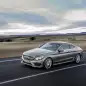 The 2016 Mercedes C-Class Coupe, tracking shot.
