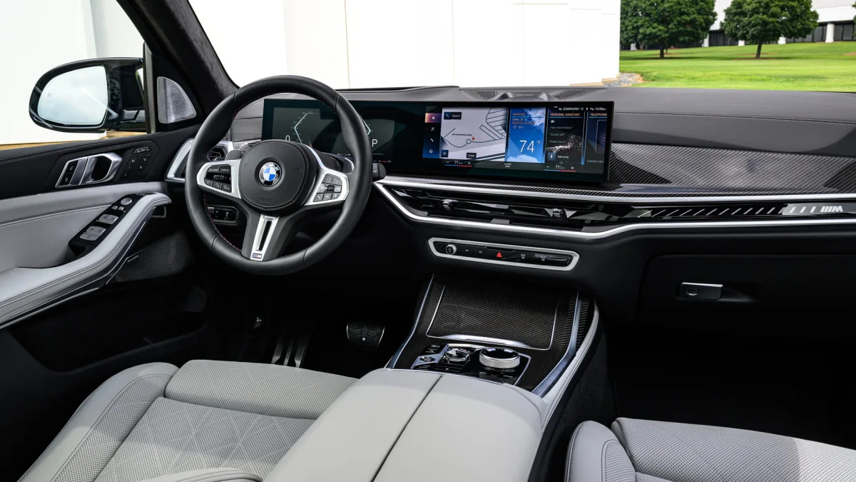 BMW X7 M60i interior from passenger