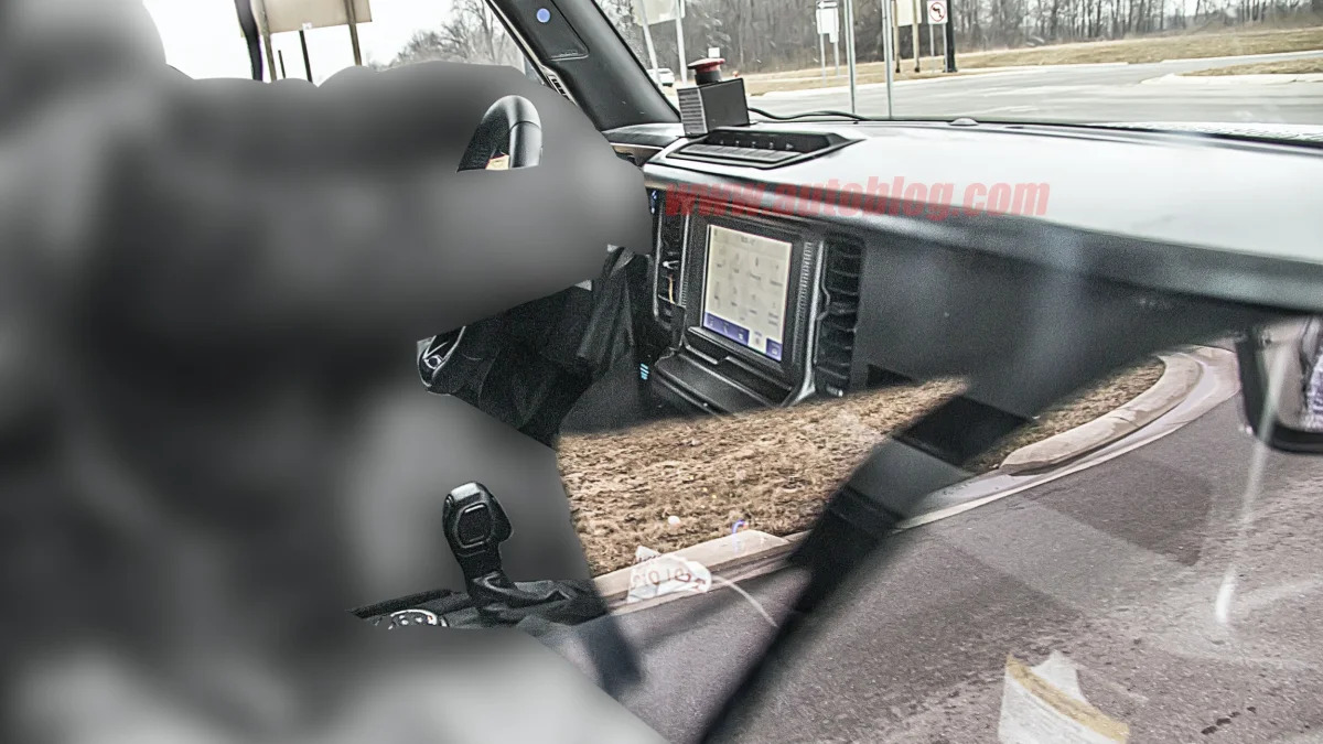 2021 Ford Bronco interior spy photo