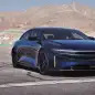 Lucid Air Sapphire front three quarter at Willow Springs