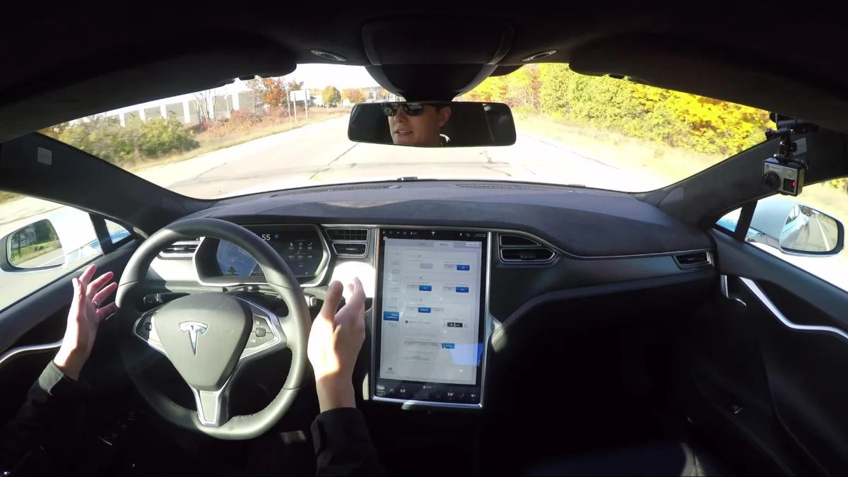 2016 Tesla Model S P90D Autopilot Demo | Autoblog Tech