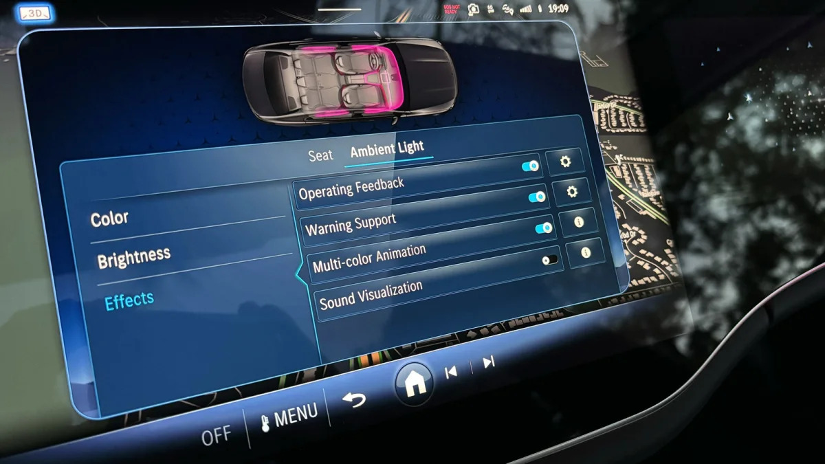 2024 Mercedes-Benz E-Class Interior ambient lighting effects options