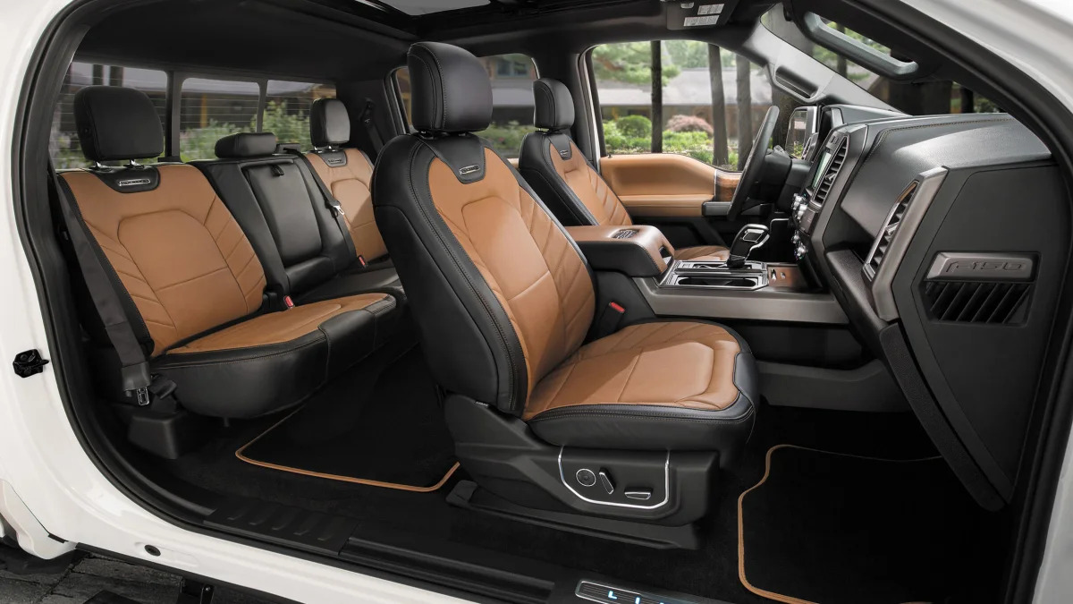 The 2016 Ford F-150 Limited interior.