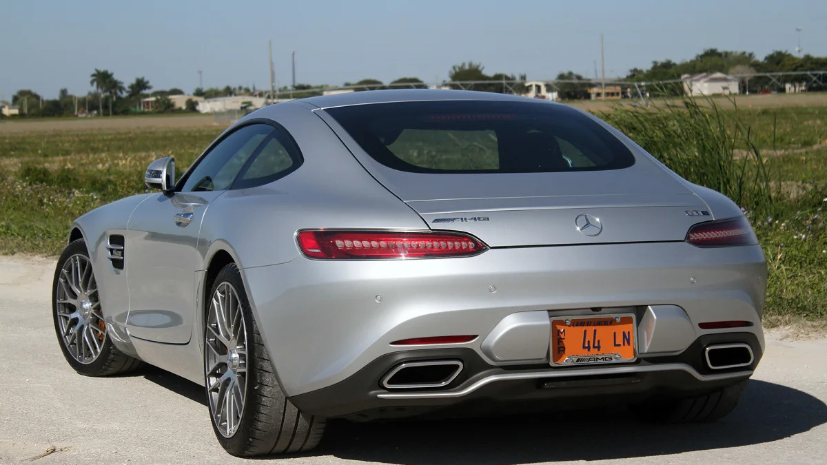 Mercedes-AMG GT S rear 3/4 view