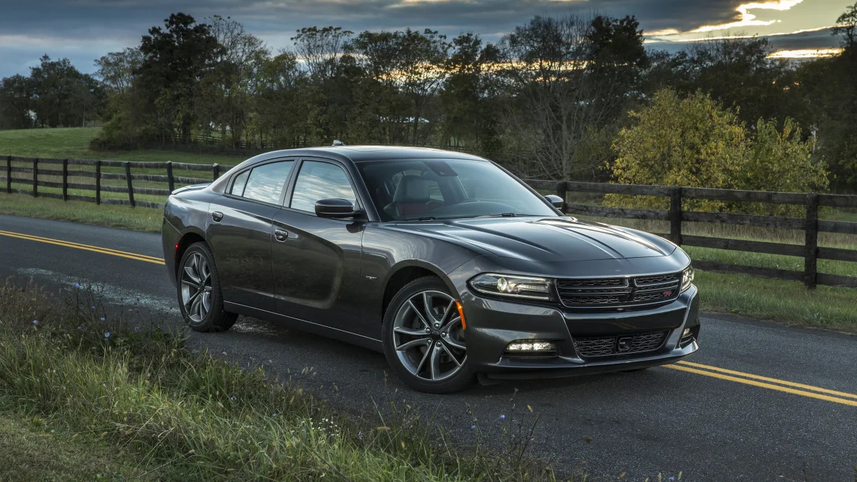 2015 Dodge Charger on a deserted road