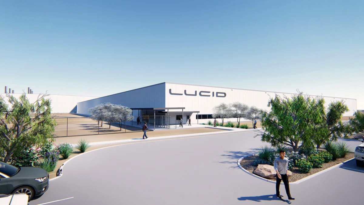 Renderings of the Lucid Motors Factory in Casa Grande, Arizona