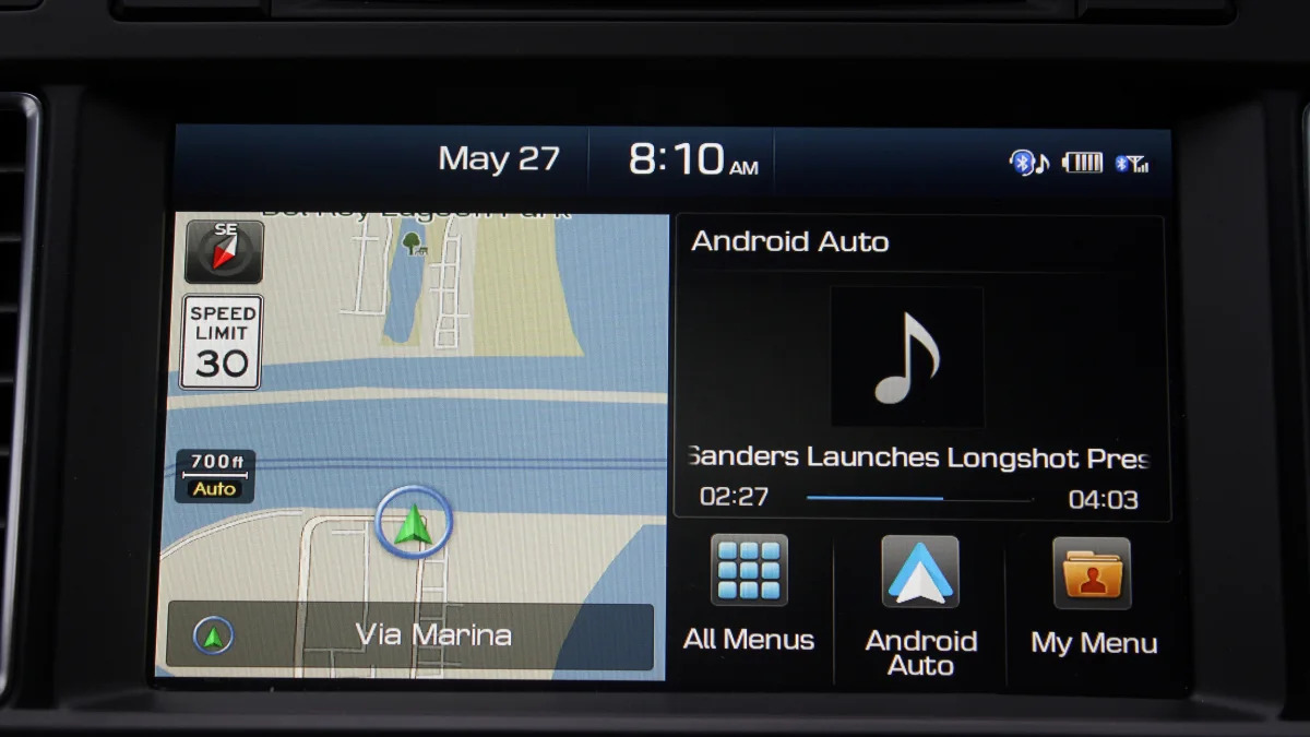 The Hyundai home screen on a 2015 Sonata.