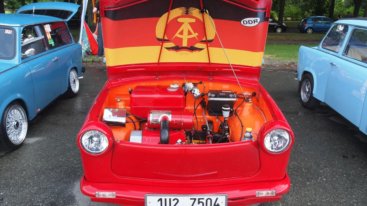 A modified Trabi at the 2015 Trabant Fest in Zwickau, Germany.