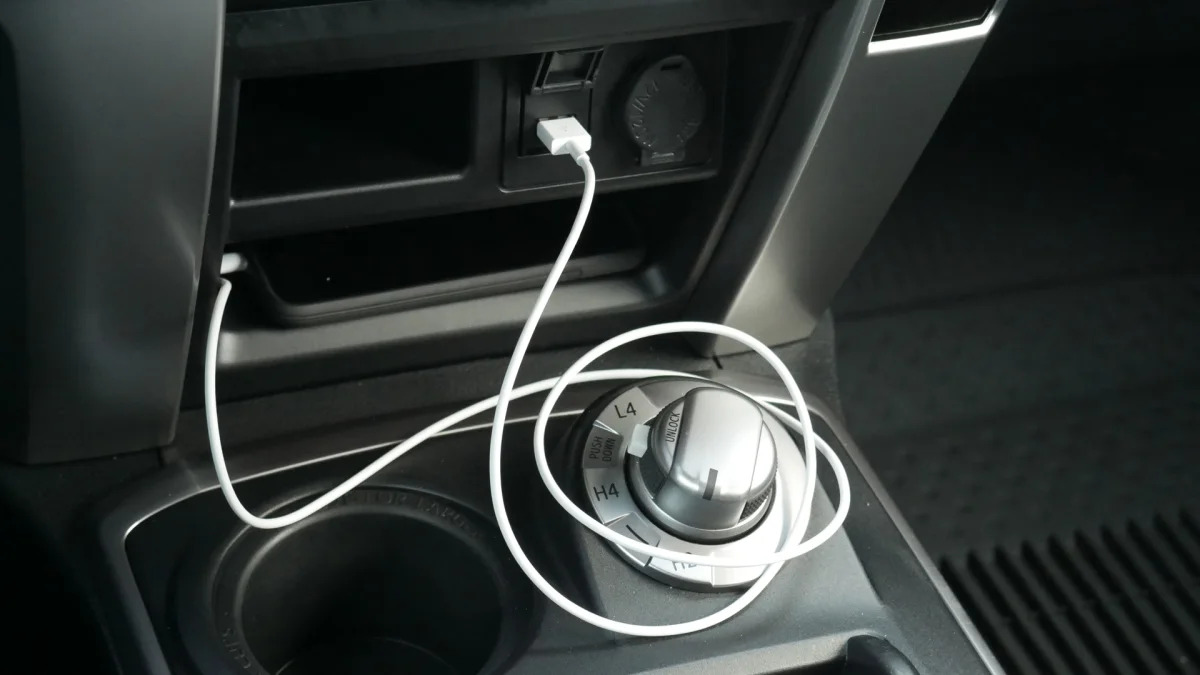 2021 Toyota 4Runner Trail Edition interior iphone wire