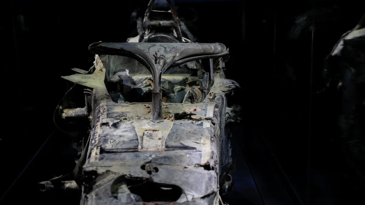 Motor racing-Formula One to put Grosjean's burned-out car on display