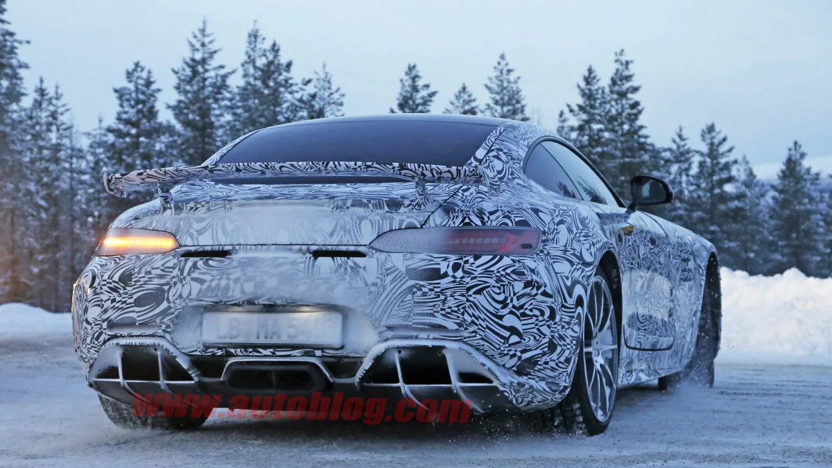 Mercedes-AMG GT R cold spied rear 3/4